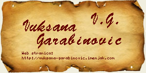 Vuksana Garabinović vizit kartica
